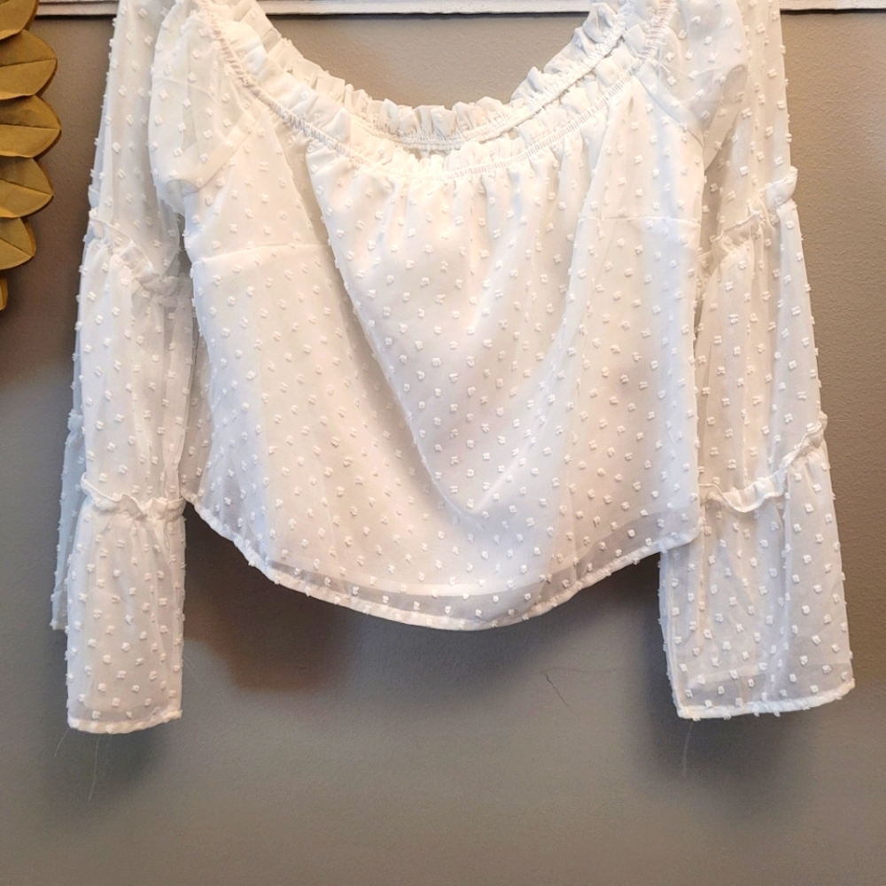 Shein blouses, small,white
